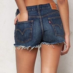 Levi's 501 cropped jean shorts